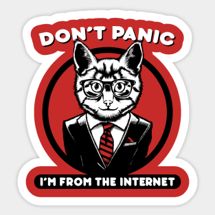 Dont Panic - Im From the Internet - White Sticker